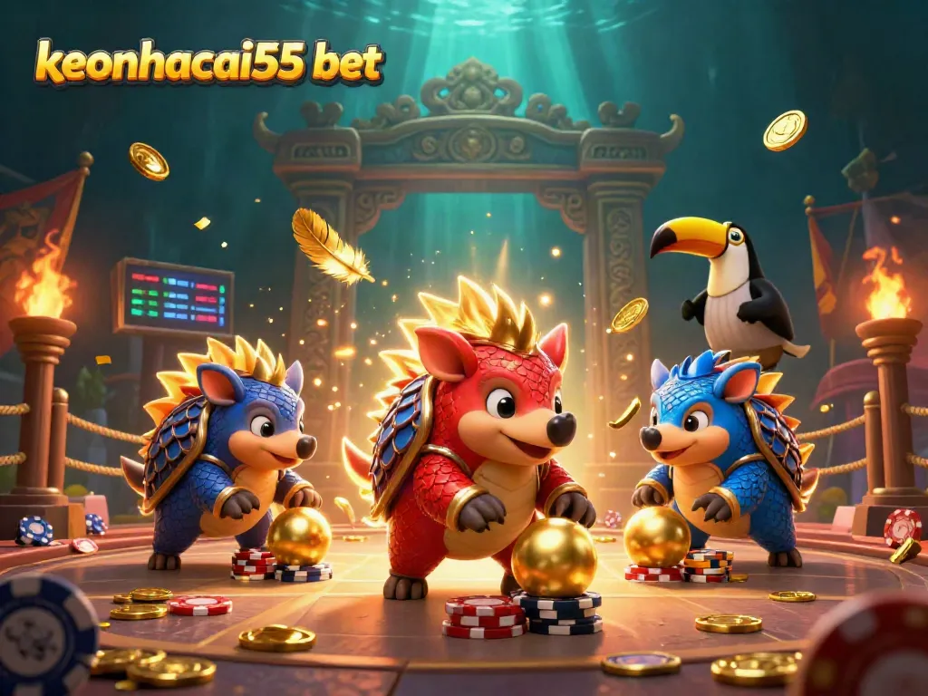 Join the fun with keonhacai55 bet as pangolins compete in a thrilling casino showdown.