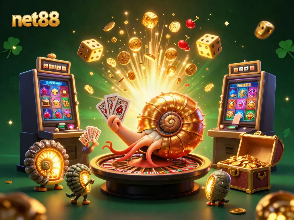Experience thrilling gaming action with net88 in an extravagant casino setting.