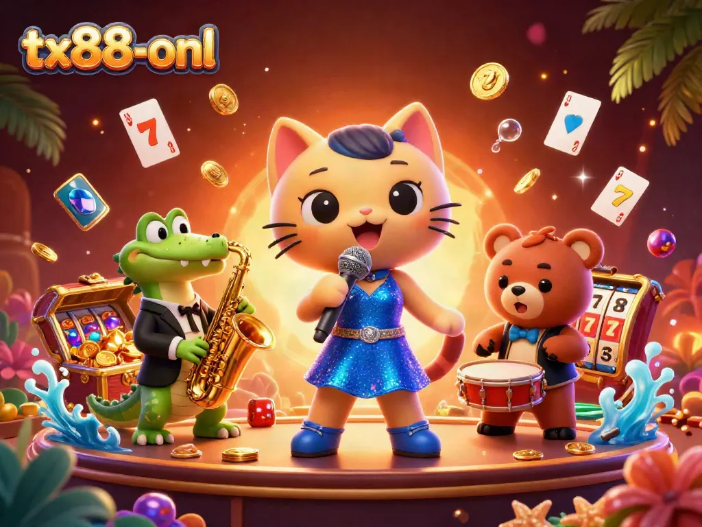 Experience thrilling plays at tx88-onl with vibrant casino characters and exciting game elements!