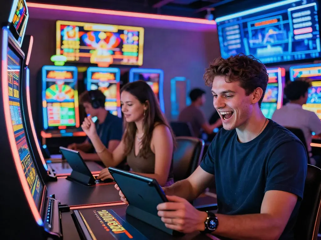 Engaging online casino experience showcasing players on http://gem88-mobile.com with vibrant games and lively atmosphere.