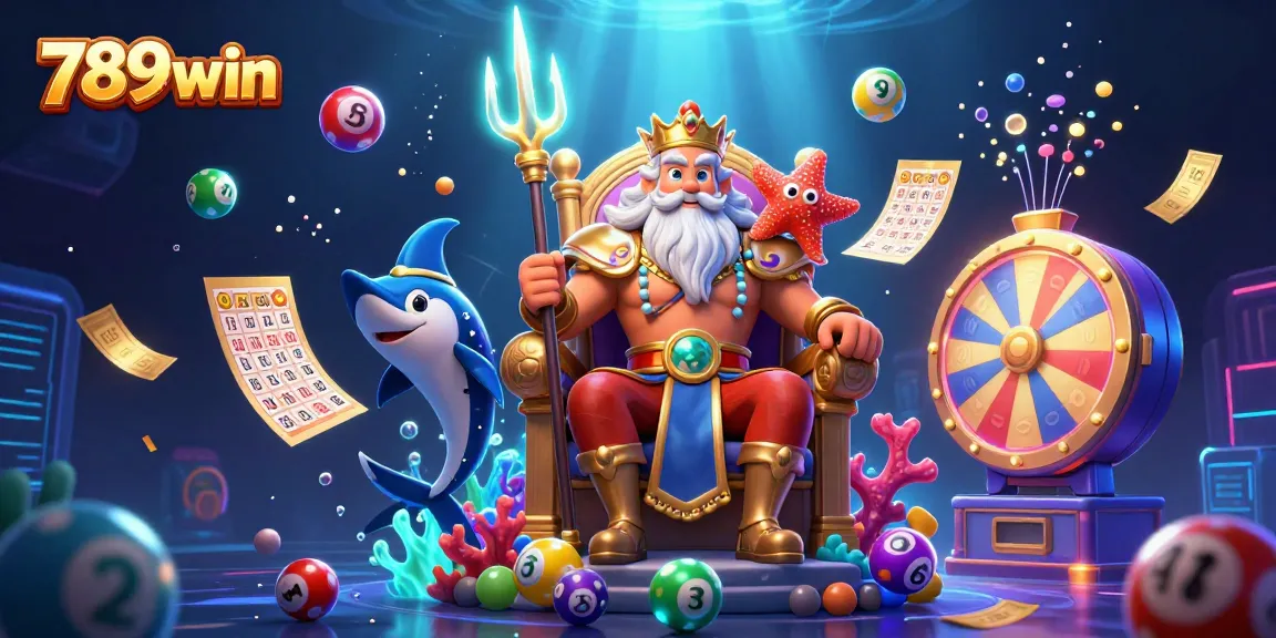 Experience thrilling excitement with 789win in this vibrant 3D illustration showcasing dynamic casino elements.