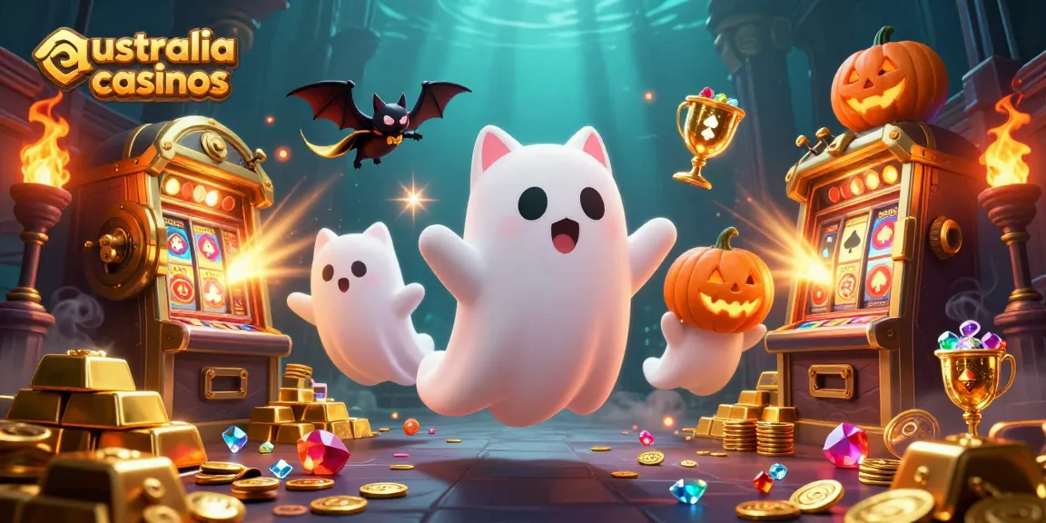 Engage with the thrilling world of australia online casinos featuring a ghost cat and treasures in a haunted mansion.