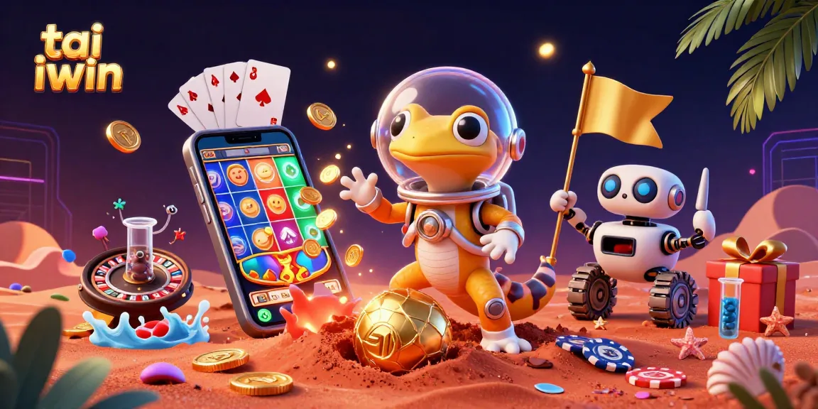 Spin to win with tai iwin at an alien casino, bursting with vibrant slot games and treasures.